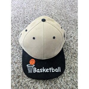 Vintage Y2K Nissin Cap Black Brown Basketball Generic Goofy Trend